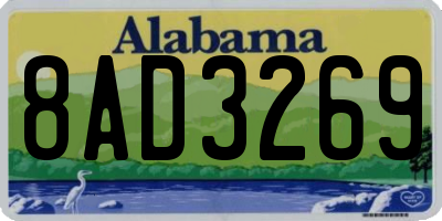 AL license plate 8AD3269
