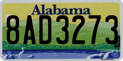 AL license plate 8AD3273