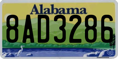 AL license plate 8AD3286