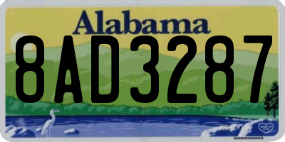 AL license plate 8AD3287