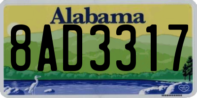 AL license plate 8AD3317