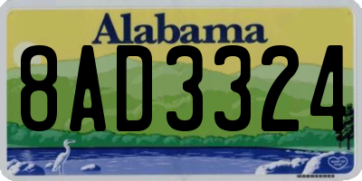 AL license plate 8AD3324