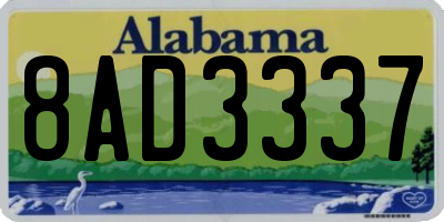 AL license plate 8AD3337