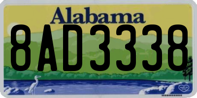 AL license plate 8AD3338