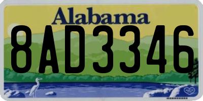 AL license plate 8AD3346