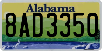 AL license plate 8AD3350