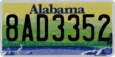 AL license plate 8AD3352