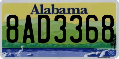 AL license plate 8AD3368