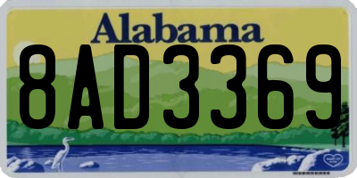AL license plate 8AD3369