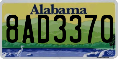 AL license plate 8AD3370