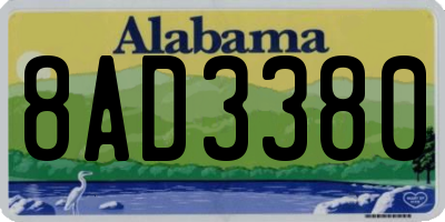 AL license plate 8AD3380