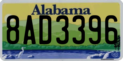 AL license plate 8AD3396