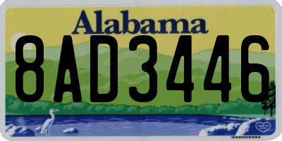 AL license plate 8AD3446