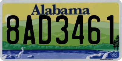 AL license plate 8AD3461