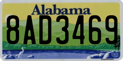 AL license plate 8AD3469