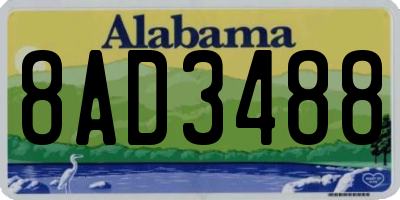 AL license plate 8AD3488