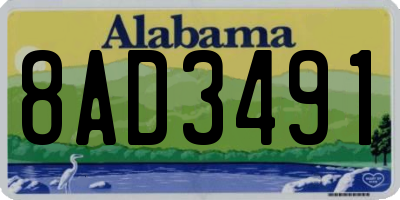 AL license plate 8AD3491