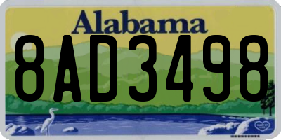 AL license plate 8AD3498