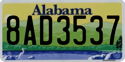 AL license plate 8AD3537