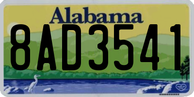 AL license plate 8AD3541