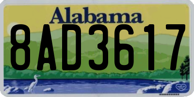 AL license plate 8AD3617