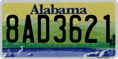 AL license plate 8AD3621