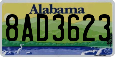AL license plate 8AD3623