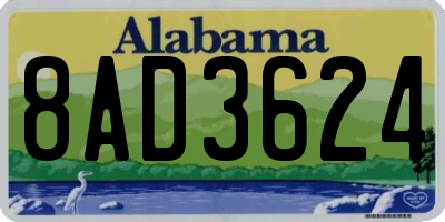 AL license plate 8AD3624