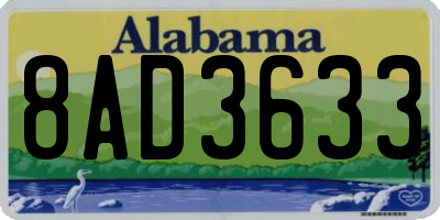 AL license plate 8AD3633
