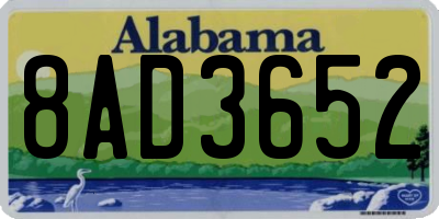 AL license plate 8AD3652