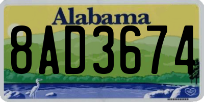 AL license plate 8AD3674