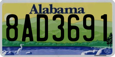 AL license plate 8AD3691