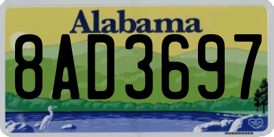 AL license plate 8AD3697