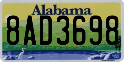 AL license plate 8AD3698