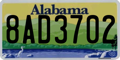 AL license plate 8AD3702