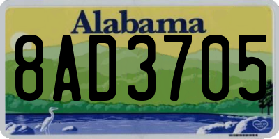 AL license plate 8AD3705