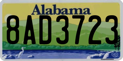 AL license plate 8AD3723
