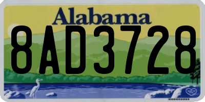 AL license plate 8AD3728