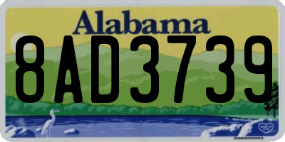 AL license plate 8AD3739