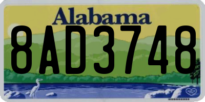 AL license plate 8AD3748