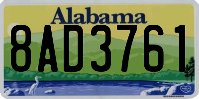 AL license plate 8AD3761