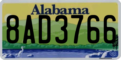 AL license plate 8AD3766