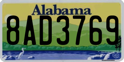 AL license plate 8AD3769