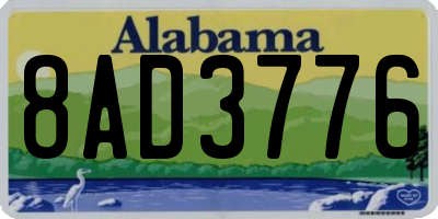 AL license plate 8AD3776