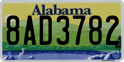 AL license plate 8AD3782