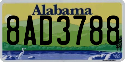 AL license plate 8AD3788