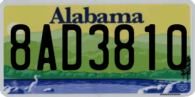 AL license plate 8AD3810