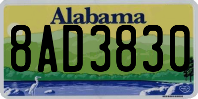 AL license plate 8AD3830