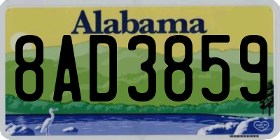 AL license plate 8AD3859