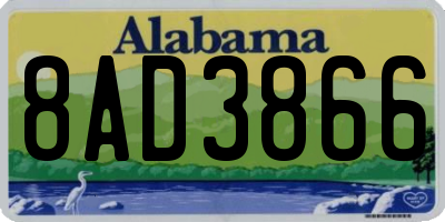 AL license plate 8AD3866